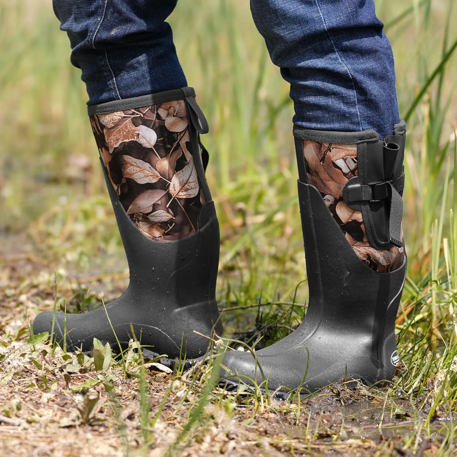 Men's Waterproof Rubber Muck Rain and Work Boot – Durable 6mm Neoprene Insulated, Ideal for Fishing Hunting & Farming