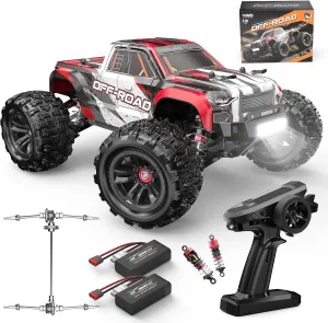 MEW4 1/16 4X4 RC Offroad Truck - RTR Durable Beginner RC Car, High Speed 38 Km/h, Remote Control Monster Truck with 2 1500 mAh Batteries,Gifts for Adult and Boys