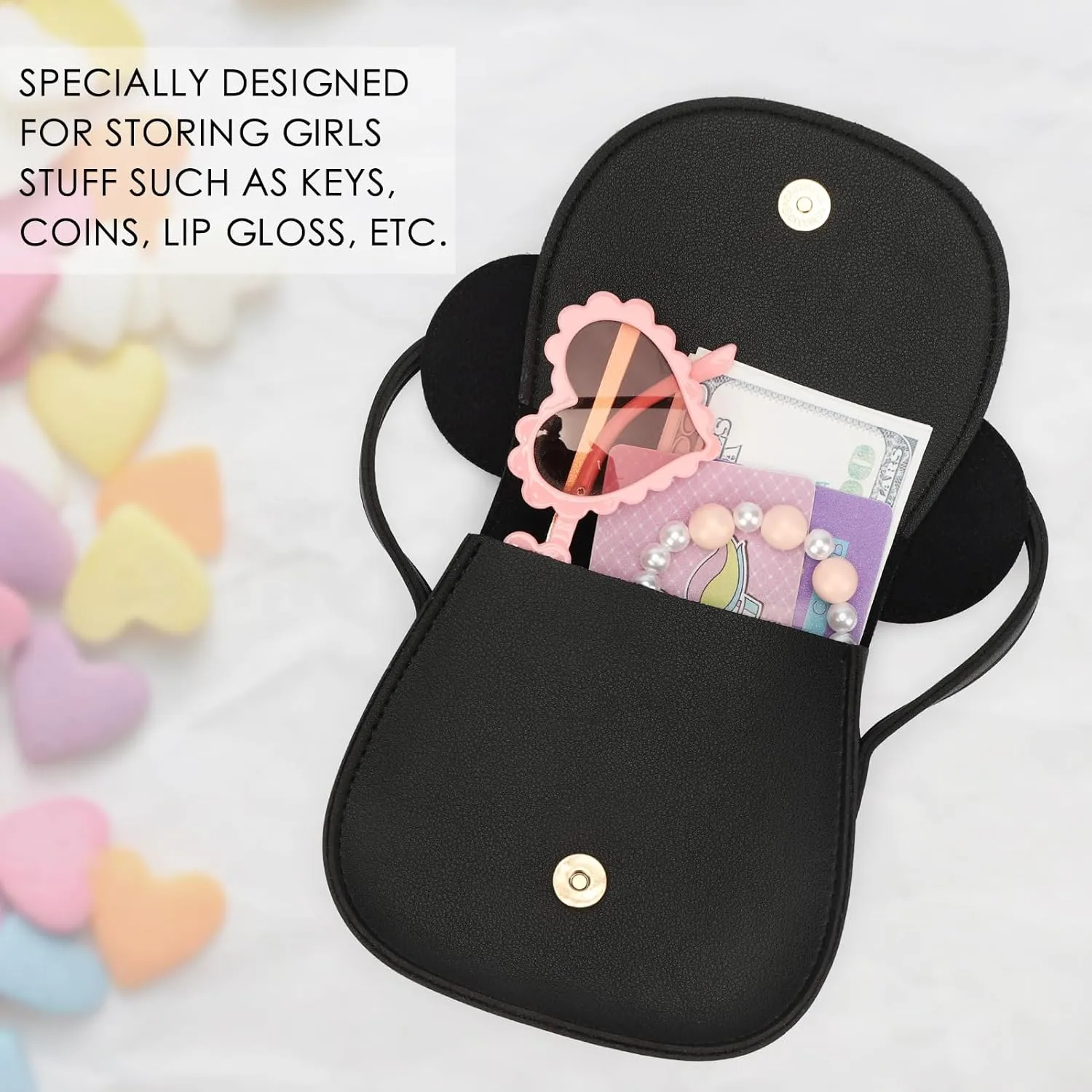 mibasies Toddler Purse Gifts for Girls: 3 Year Old Girl Gifts - Girls Toys Mini Mouse Purse Black H