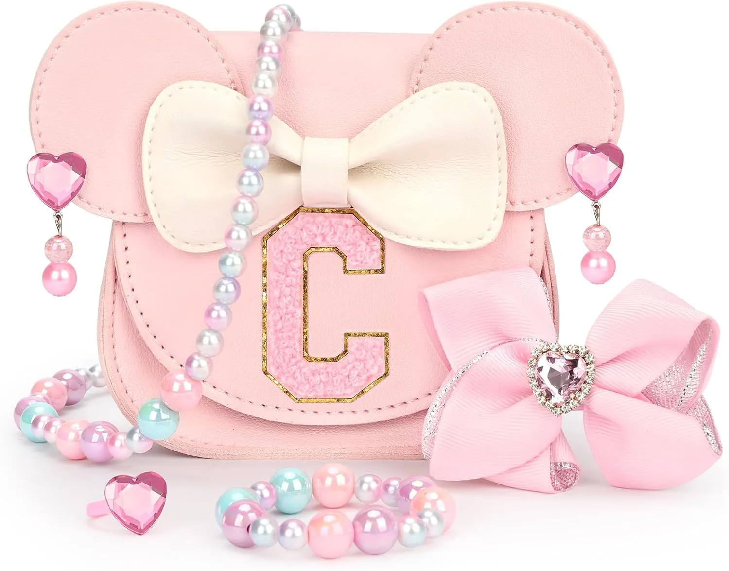 mibasies Toddler Purse Gifts for Girls: 3 Year Old Girl Gifts - Mini Mouse Toys for 2 Year Old Girl Purse Pink Set
