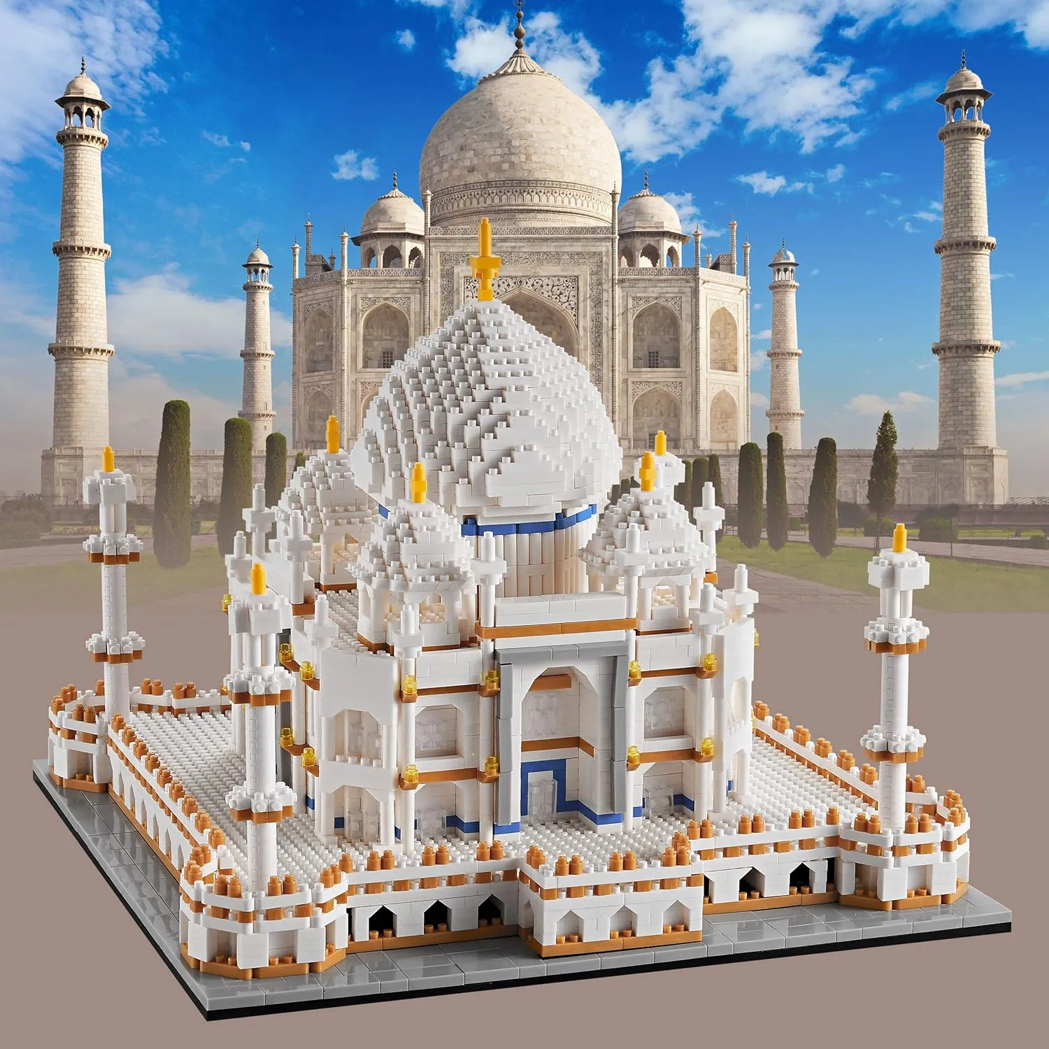 Micro Mini Blocks Architecture Taj Mahal Building Set Landmarks Collection Model Kits Idea Toys Presents for Adults and Kids Age of 14  3950 Pieces