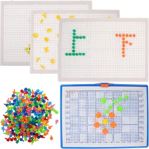 Milisten 1 Set Mushroom Nails Puzzle for Preschoolers Creative Building Toys Fine Motor Skills Educational Toy Unisex Present