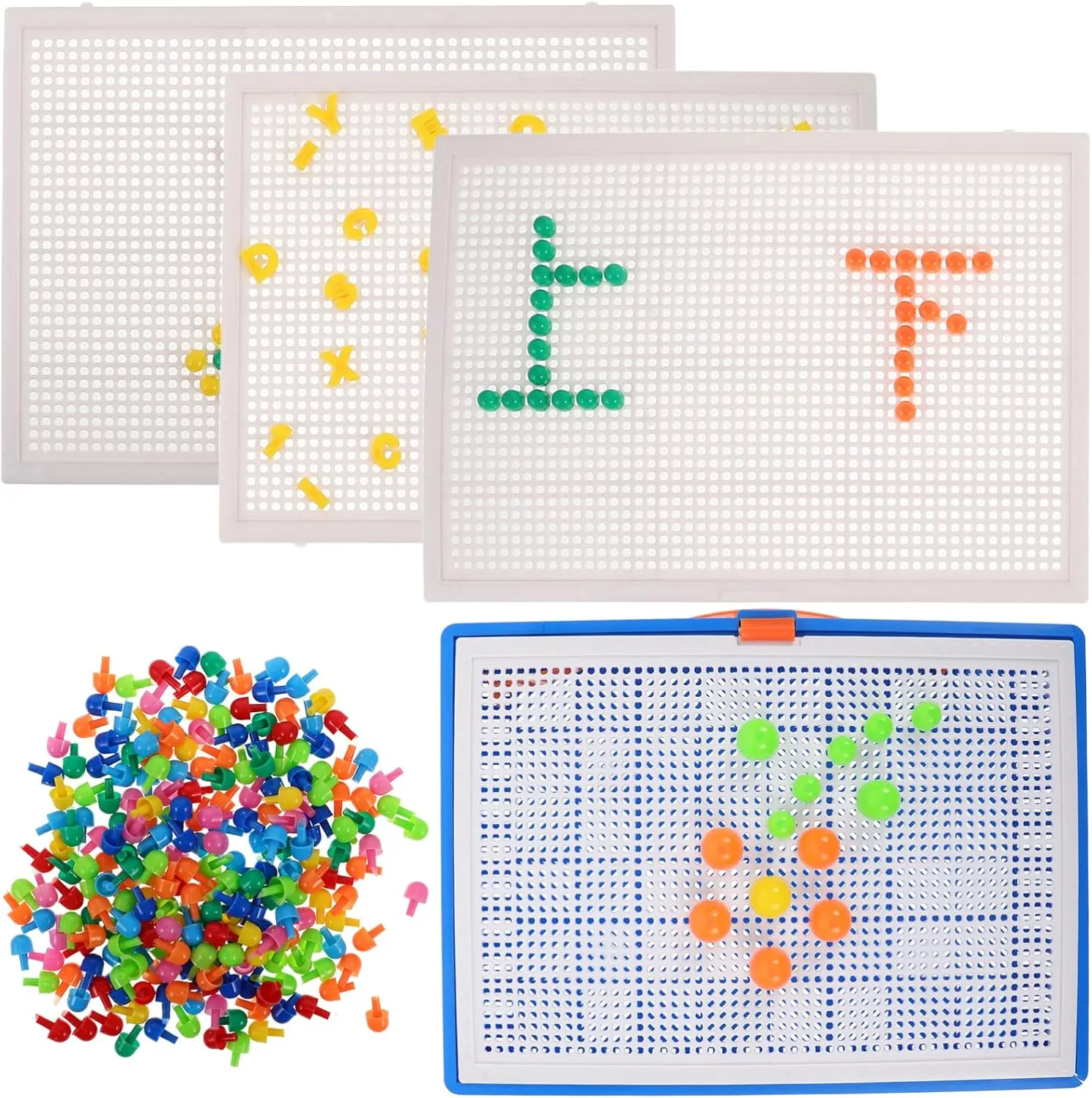 Milisten 1 Set Mushroom Nails Puzzle for Preschoolers Creative Building Toys Fine Motor Skills Educational Toy Unisex Present