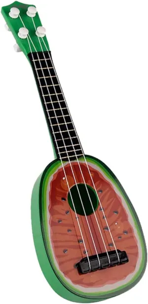 Milisten 2pcs Mini Ukulele Toy for Boys and Girls Fruit-shaped Instruments Watermelon Orange Boy Girl-friendly Design High Gloss Finish for Musical Learning and Development