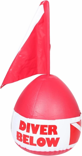 Milisten Heavy Duty PVC Dive Flag Float Inflatable Signal Marker for Snorkeling Water Sports Boating Fishing Lightweight Durable High Buoyancy Rescue Buoy