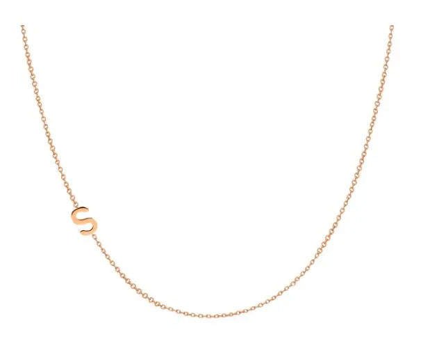 Mini Gold Initial Necklace