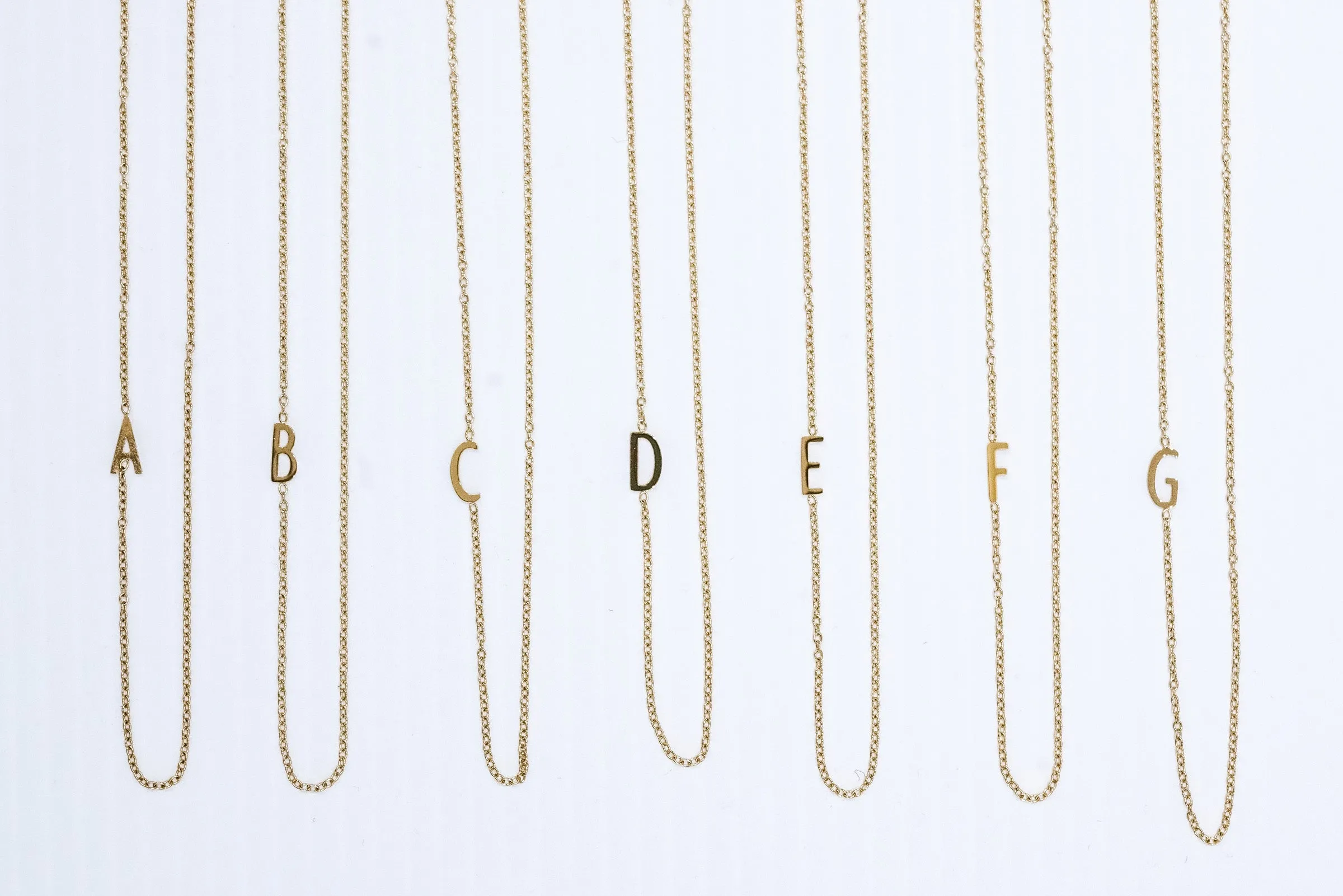 Mini Gold Initial Necklace