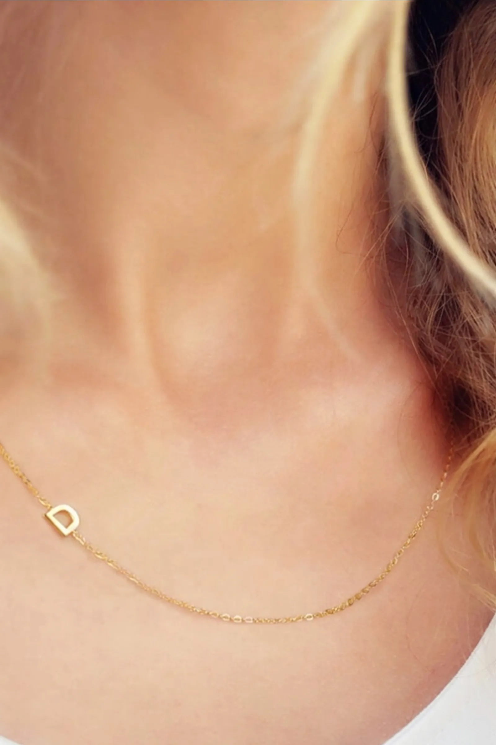 Mini Gold Initial Necklace