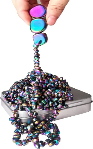 Mini Magnetic Balls, Over 1000 Ferrite Mini Magnets, Fidget Ball Toy for Adults, Relieve Anxiety and Stress, Office Desk Toy, Colorful Metal Fidget Putty