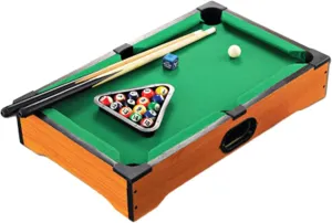 Mini Tabletop Pool Set Wooden Portable Motor Skills Easily Set up Billiards Playset Snooker for Office Playhouse Living Room