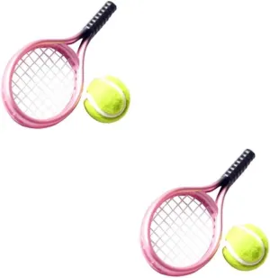 Mini Tennis Racket Durable Rackets Model for Mini House Accessories Random Color Design for Play and