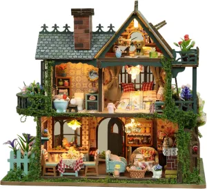 Miniature House Kit, Dollhouse Kit, Miniature Kit, DIY Mini House Building Kit for Adult Teen, Botanical House