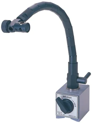 Mitutoyo 7012-10, Magnetic Base, Flexible Post, For 3/8" and 6mm/8mm Stems, On/Off Switch, 132 Lbf Magnetic Pull