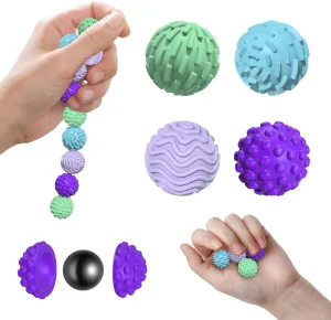 Mity rain 12PCS Fidget Toys - Magnetic Attraction Stress Balls with Silicone Shell for Adults - to Calm Restless Hands and Anxious Mind, Silicone Roller Magnet Balls Sensory Adults
