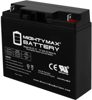 ML22-12 - 12 Volt 22AH SLA Battery - Mighty Max Battery Brand Product