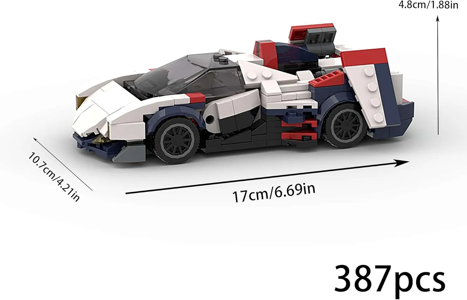 MOC Speed Champions Racing Car Sports Model Garage Sets Building Blocks Famous Racers City Vehicle Technique DIY Bricks Toys(387pieces)