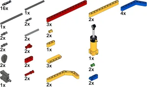 MOC Technic-Parts Simple Gripper Parts EV3 Technic-Cam 6575 2793c02