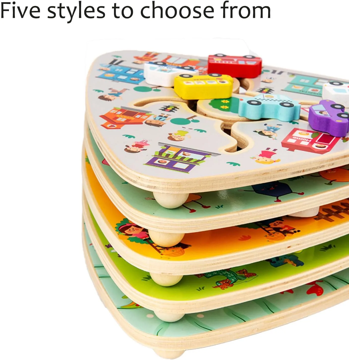 Montessori Maze Board Games Educational Toy for 3 4 5 Years Old Kids Boys Girls (Fruit)