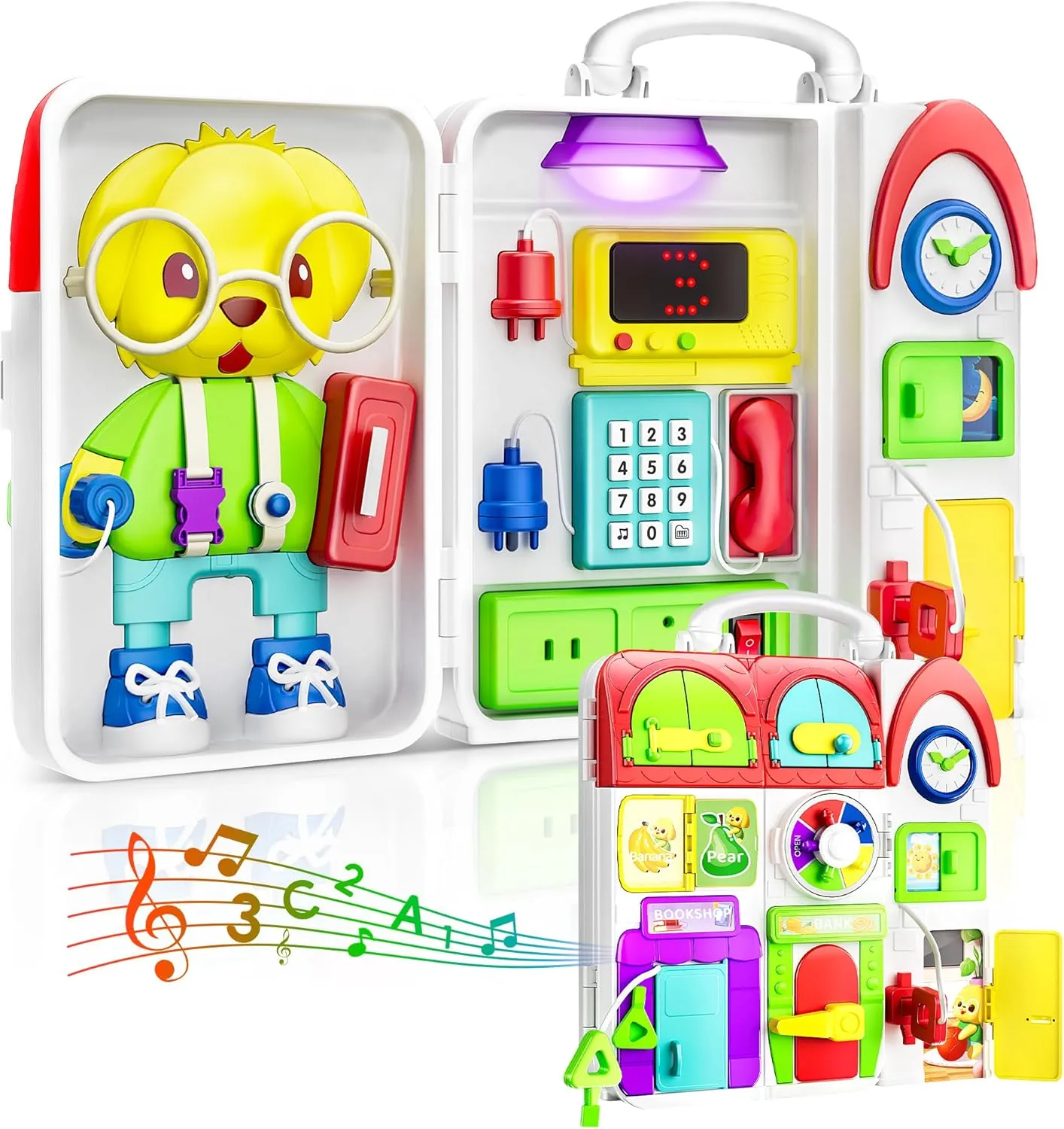 Montessori Toys for 1 Year Old Boy Girl, Bilingual Learning Educational Toys for 1-2 Year Old, 1st Birthday Boy Gifts for Girl, Fine Motor Development for Baby 12-18 Months