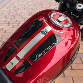Motorcycle 3D Stickers Compatible with Benelli Leoncino 500 2017-2020 & Trail 500. Tank Pad Protection from Impact and Scratches. Resin Stickers - Made in Italy