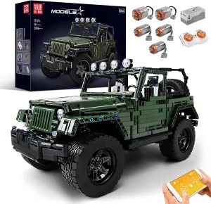 Mould King Off-Road Pickup Wrange, 1:8 MOC Technique Building Set, Technik Truck Engineering Model Car Toys for Adults (2,096 Pieces)-Dynamic Version
