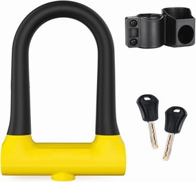 Mountain Bike Anti-Theft Lock,U-Shaped Lock Mountain Electric Bike Wear-Resistant Safety Locks Cycling Riding Accessories Anti-Theft Lock