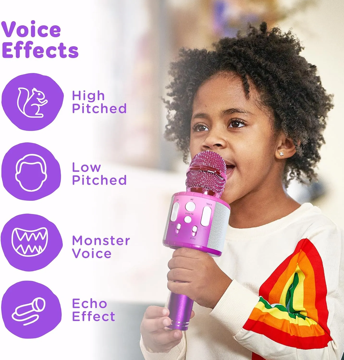 Move2Play, Kids Karaoke Microphone | Includes Pre-Loaded Songs & Bluetooth | Kids Birthday Party Gift | Toy for All Ages 2, 3, 4, 5, 6  Year Old Girls, Boys & Toddlers