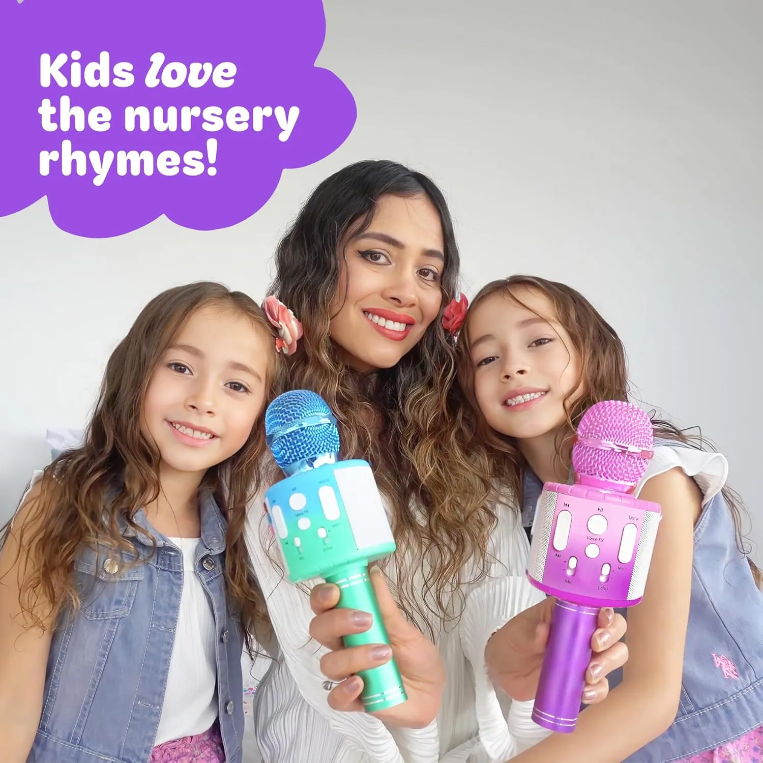 Move2Play, Kids Karaoke Microphone | Includes Pre-Loaded Songs & Bluetooth | Kids Birthday Party Gift | Toy for All Ages 2, 3, 4, 5, 6  Year Old Girls, Boys & Toddlers