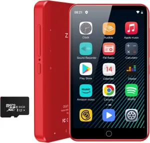 MP3 Player Bluetooth with Spotify, ZAQE 4.0" IPS MP3 Player with Bluetooth and WiFi, Audible,Browser(Removable),Amazon Music, MP4 Music Player Up to 1TB