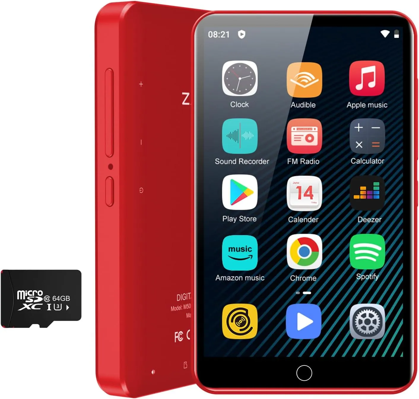 MP3 Player Bluetooth with Spotify, ZAQE 4.0" IPS MP3 Player with Bluetooth and WiFi, Audible,Browser(Removable),Amazon Music, MP4 Music Player Up to 1TB