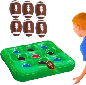 Multicolor Inflatable Football Toss Game - 27" x 27" (1 Pc.) - Durable Material, Exciting Party Activity for Kids & Adults - Perfect for Indoor & Outdoor Fun