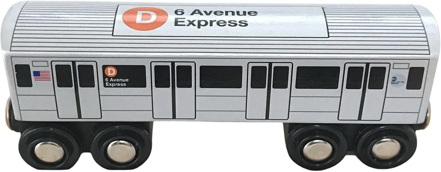 MUNI PALS Munipals MP01_110D Wooden Subway Train Car NYC R68 6th Avenue Express D Train