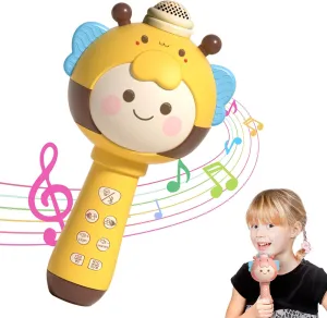 Music Toys for Toddlers,Karaoke Microphone for Kids,Portable Bluetooth Speaker,Kid Singing Mic,Wireless Karaoke Machine,Birthday Gifts for Girls and Boys 3,4,5,6,7,8  Years Old