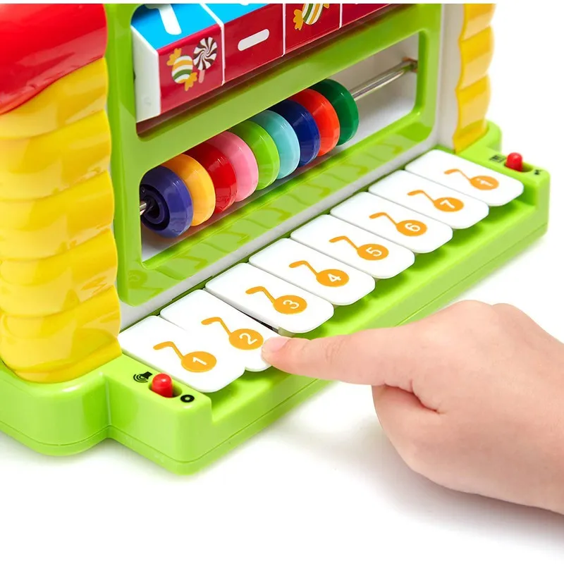 Musical Baby Activity House - Shape Sorter, Piano, Beads & Block (1.5-4 Years)