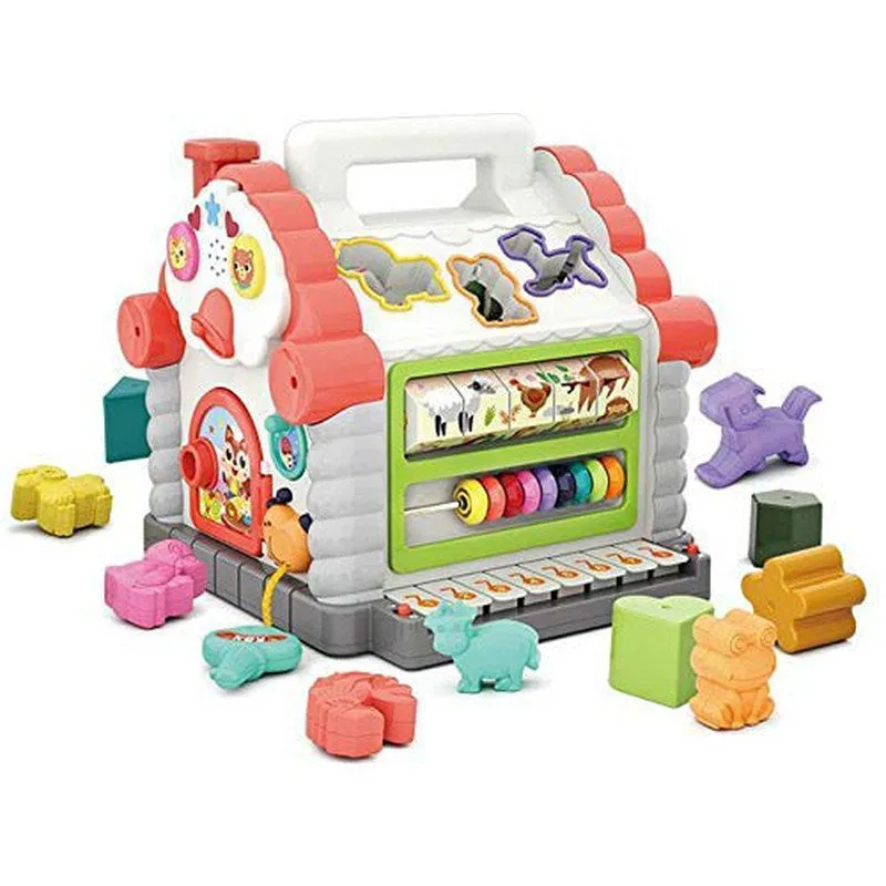 Musical Baby Activity House - Shape Sorter, Piano, Beads & Block (1.5-4 Years)