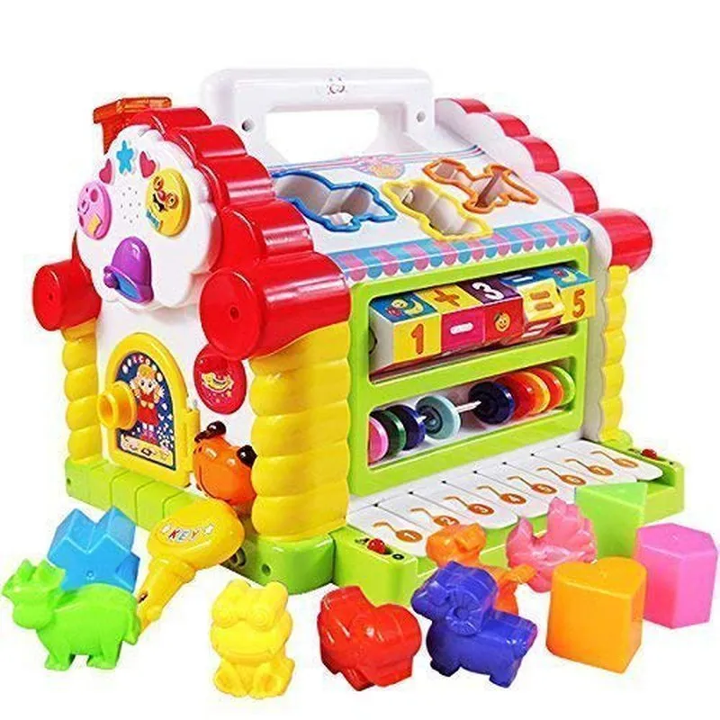 Musical Baby Activity House - Shape Sorter, Piano, Beads & Block (1.5-4 Years)