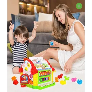 Musical Baby Activity House - Shape Sorter, Piano, Beads & Block (1.5-4 Years)