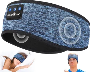 MUSICOZY Sleep Headphones Bluetooth 5.4 Headband, Wireless Earphones Music Sleep Earbuds Sleeping Eye Mask with HD Stereo Speakers for Workout Running Travel Yoga, Ideal Gifts for Women Men