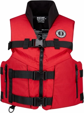 Mustang Survival Accel 100 Fishing Foam Vest XXX-Large Red/Black