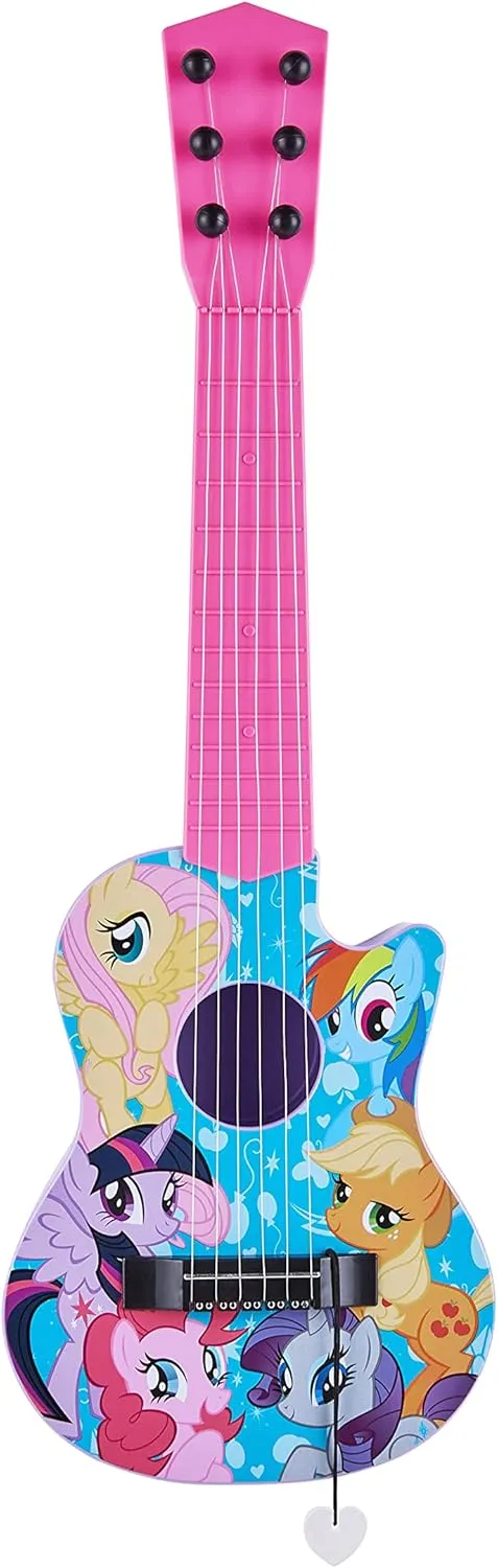 My Little Pony 21" Kids Guitar Toy GT1-01371 | Inspired Design, Easy-to-Hold, Thin Frets and Low String, Traditional Acoustic Guitar Shape, Secret Stickers, Real Tuning Gears