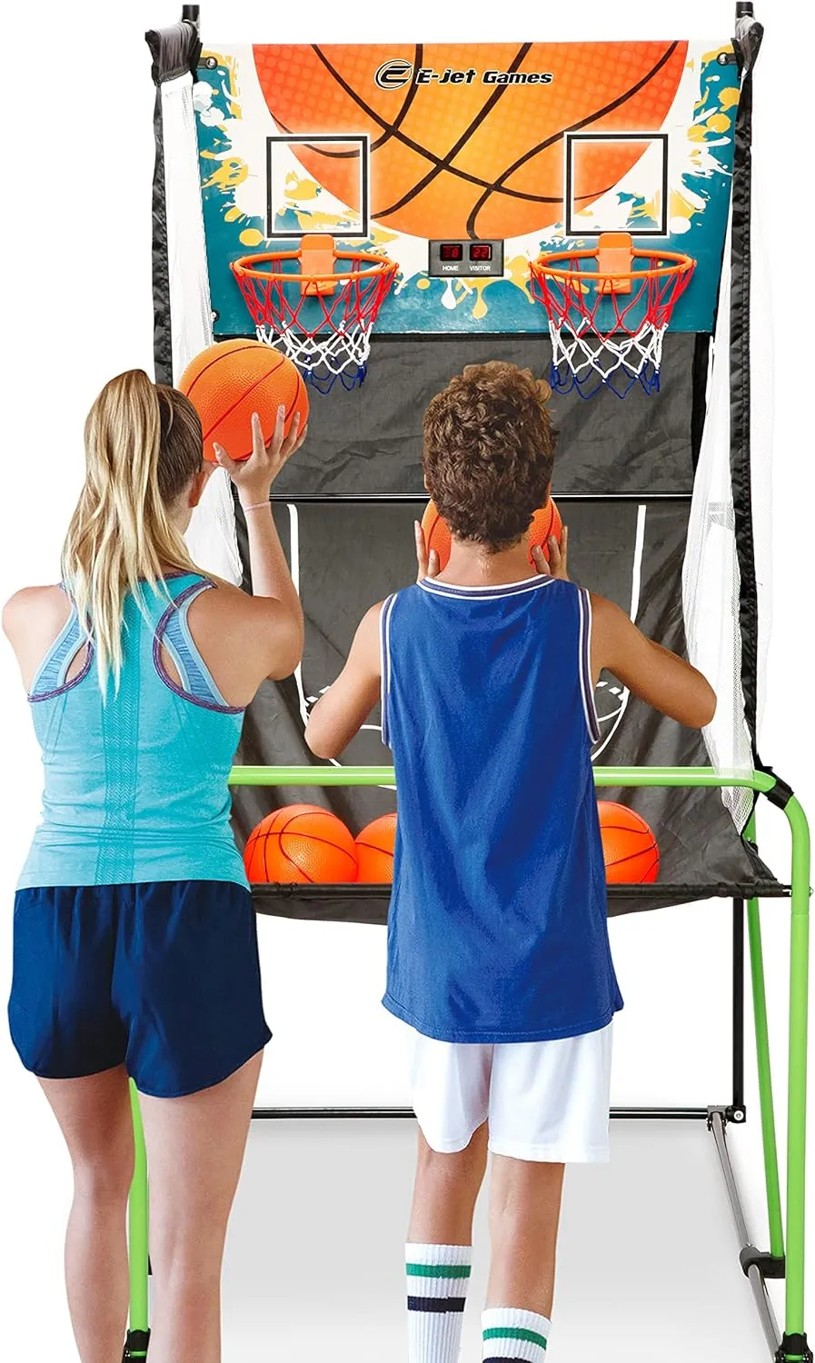 NET PLAYZ Electronic Basketball Arcade Game - Indoor Sport Games for Kids & Adults Birthday, Office Christmas Party Activities Style: Ejet Games, Black (EIR008402023)