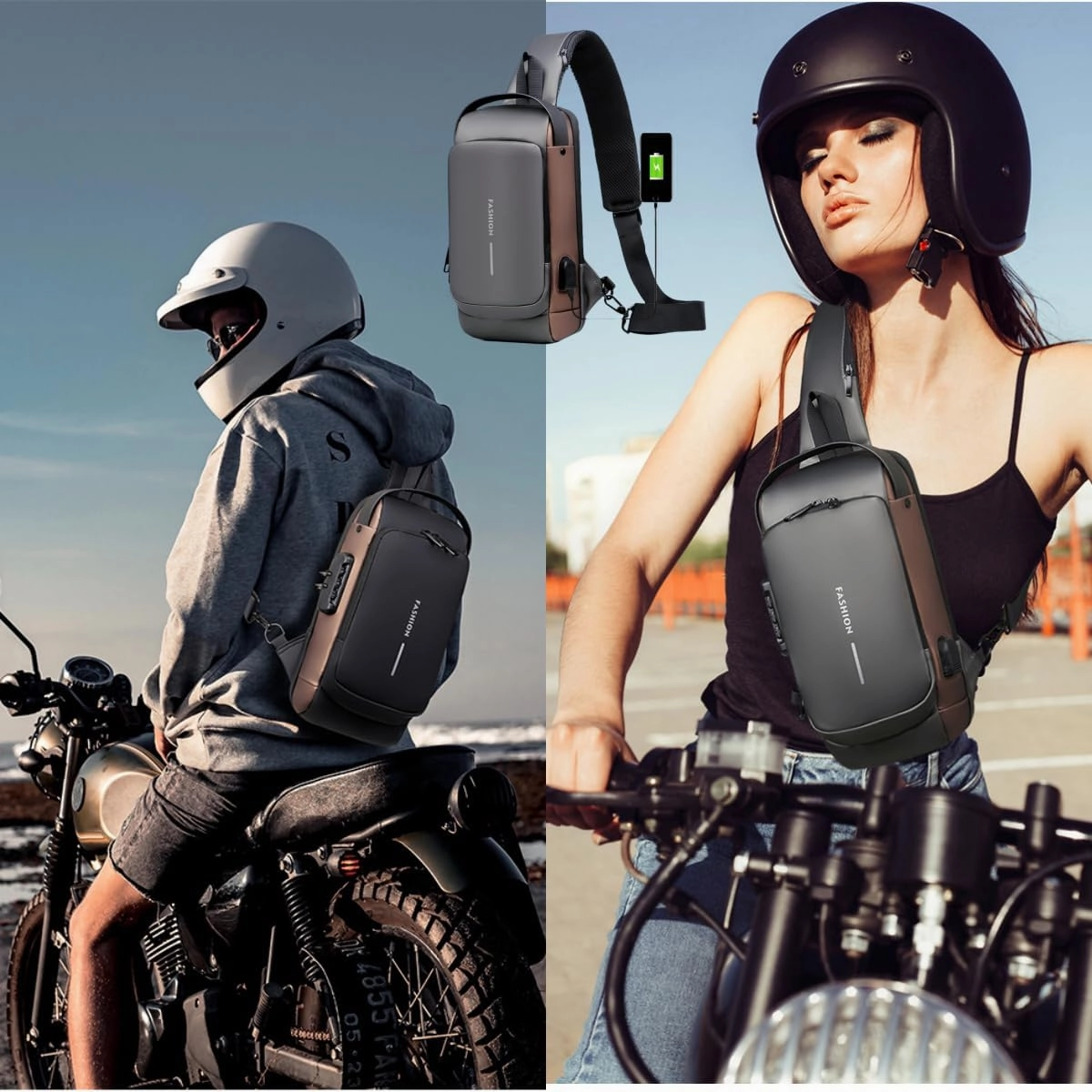 New Carbon Fiber Streamline Anti-Theft Sling Bag, 2025 Upgraded Auricz Bag, Anti-Theft,Usb Charging Sport Slings