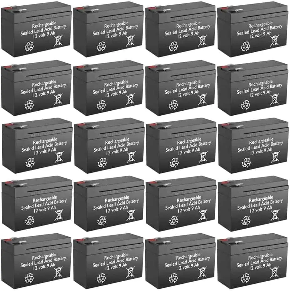 Nfinity 4kVA Replacement 12V 9Ah SLA Batteries Brand Equivalent (Rechargeable, High Rate) - Qty of 20