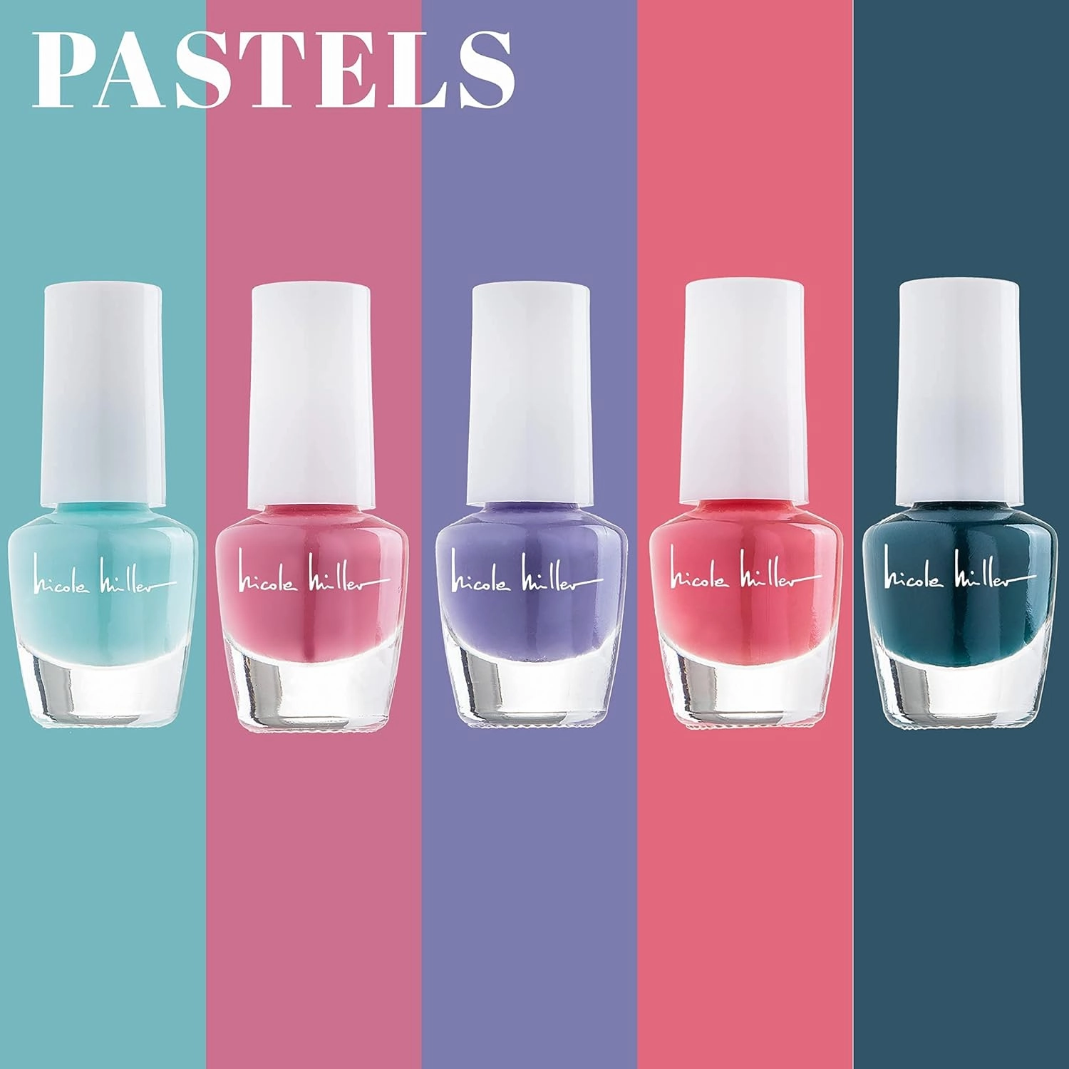 Nicole Miller Mini Nail Polish Set – Glossy, Vibrant Colors for Fingernails & Toenails, 2 Pack Trendy Collection