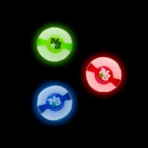 Nightball Tangle Baseball - 3 Pack (Red/Green/Blue) - Glow in The Dark LED Light Up Night Ball Game - Gift for Teens