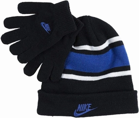 Nike Futura Beanie Snow Gloves Set (Big Kids)