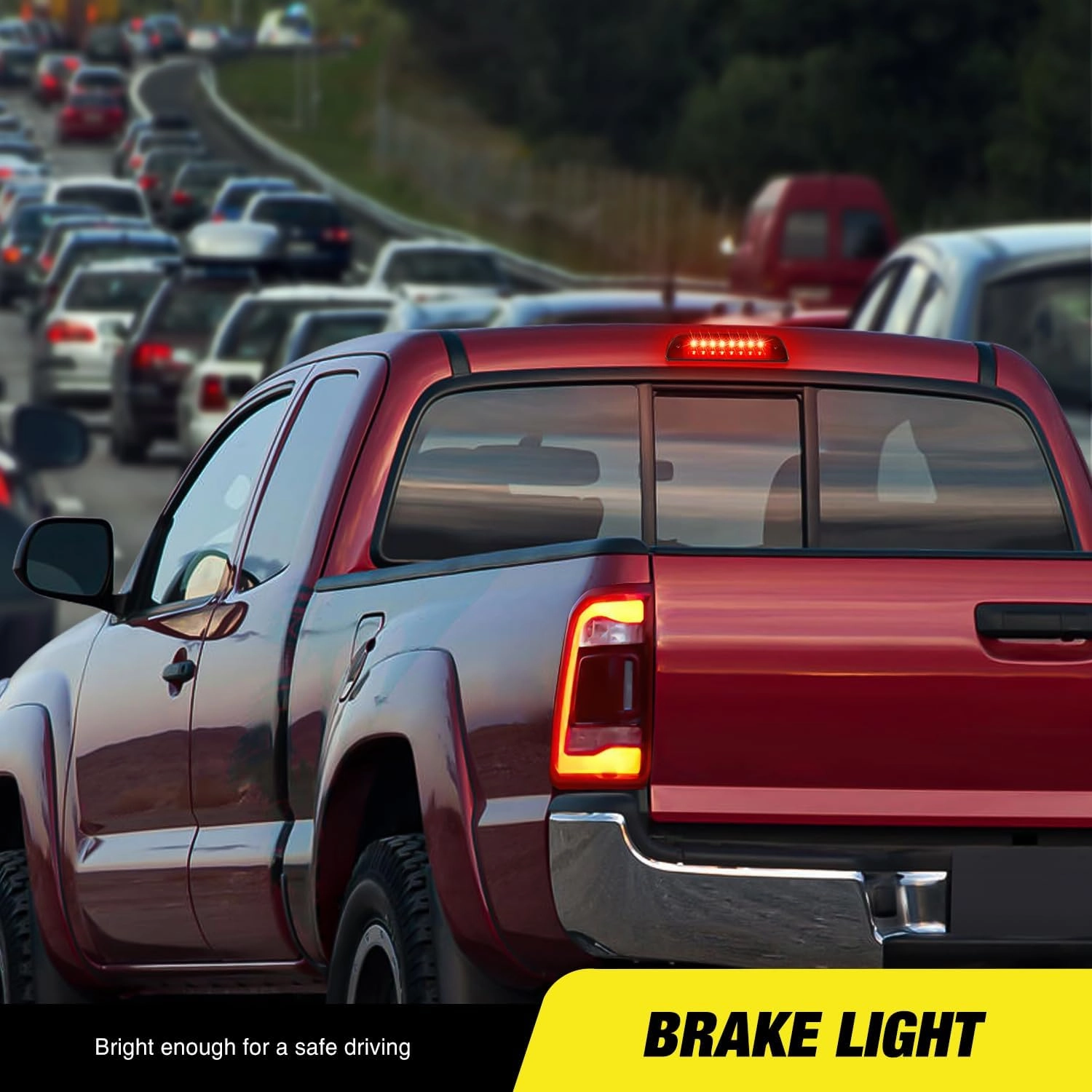 Nilight Third Brake Light High Mount 3rd Stop LED Lighting Compatible with Toyota Tacoma 1995-2016 Pickup Rear Cab Center Tail Lights Replacement