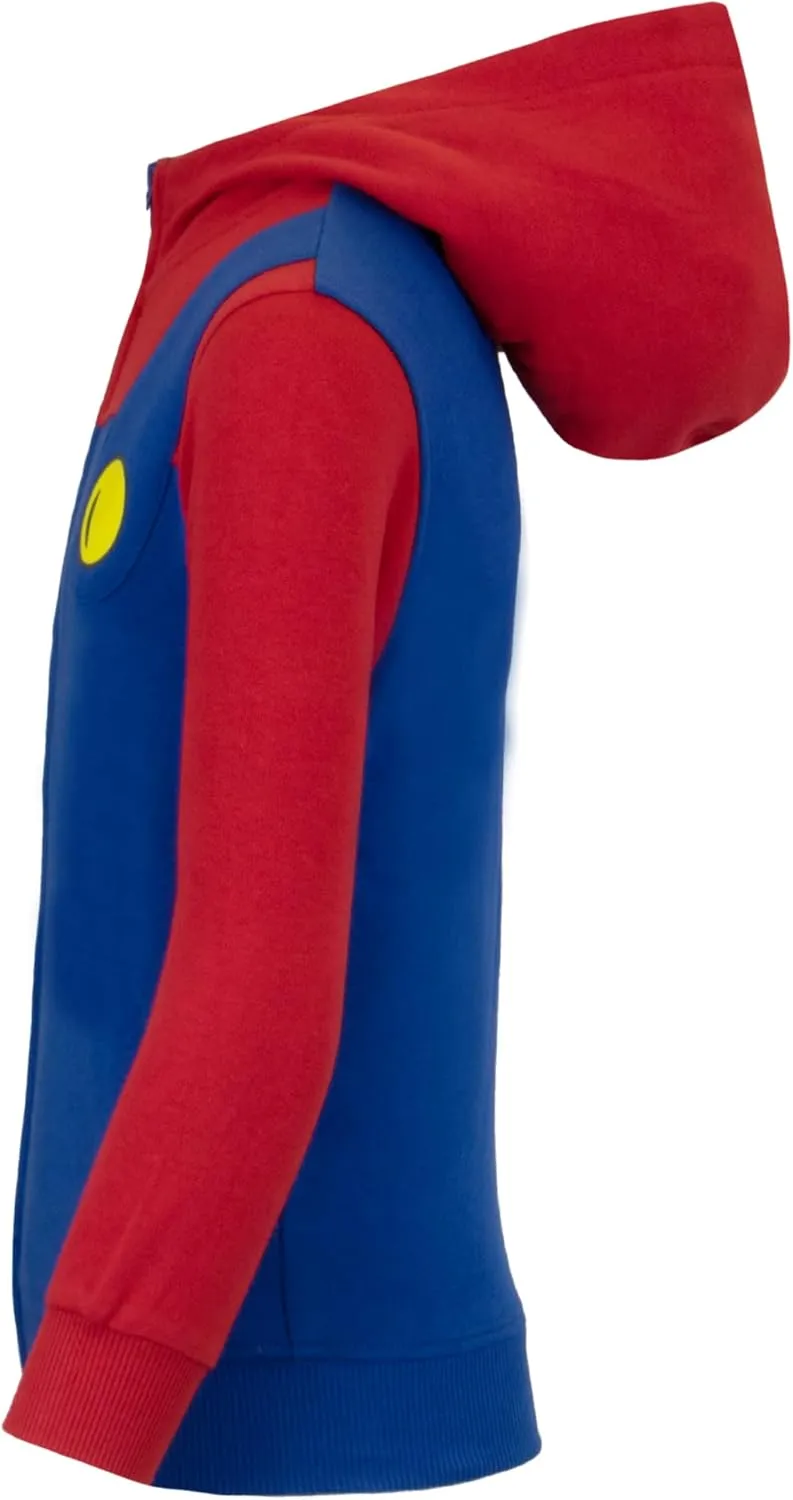 Nintendo Super Mario Bros. Boys Hoodies, Mario and Luigi Zip-Up Hooded Sweatshirts for Boys