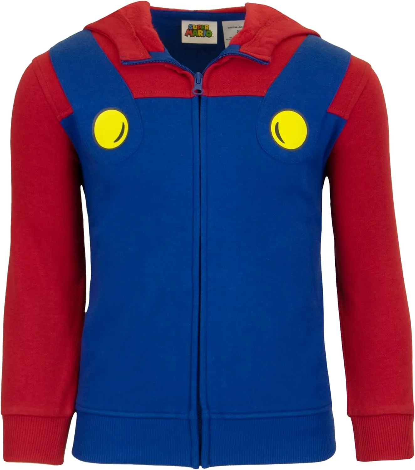 Nintendo Super Mario Bros. Boys Hoodies, Mario and Luigi Zip-Up Hooded Sweatshirts for Boys