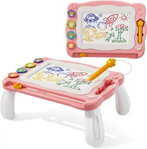 NIPLOOW Magnetic Drawing Board for Kids 3 4 5 6 Years Old Girl Boy, Writing Painting Magnet Doodle Pad Early Educational Learning Kids Toys for Toddlers Birthday